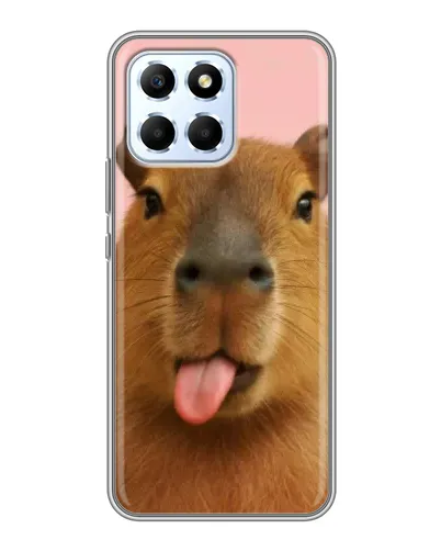 Чехол для Huawei Honor X6 с картинкой «Капибара с языком» Чехол для Huawei Honor X6 с картинкой «Капибара с языком»