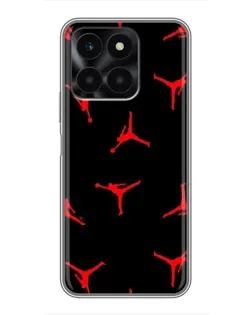 Чохол для Huawei Honor X6a з картинкою «Jordan Red Pattern» Чохол для Huawei Honor X6a з картинкою «Jordan Red Pattern»