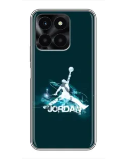 Чехол для Huawei Honor X6a с картинкой «Jordan Blue Fire» Чехол для Huawei Honor X6a с картинкой «Jordan Blue Fire»