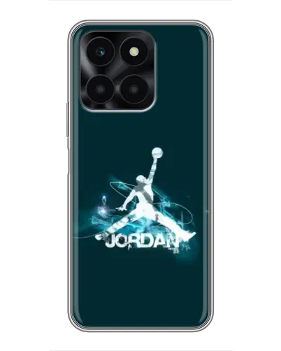 Чехол для Huawei Honor X6a с картинкой «Jordan Blue Fire»