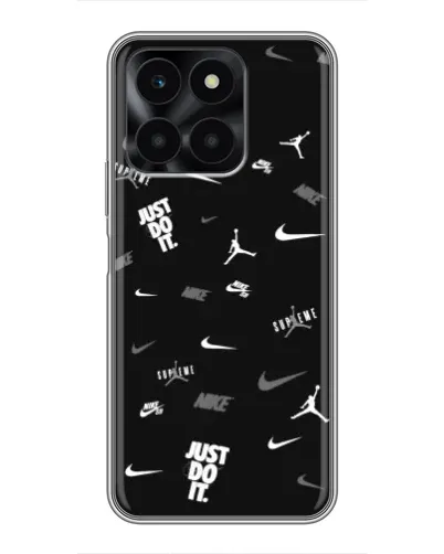 Чехол для Huawei Honor X6a с картинкой «Nike Black Pattern»