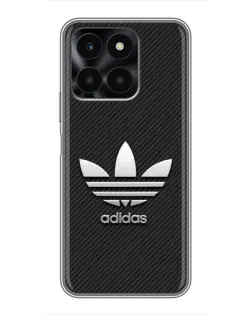 Чохол для Huawei Honor X6a з картинкою «Adidas Карбонова текстура»