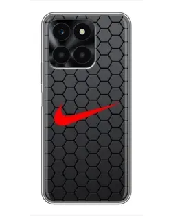 Чохол для Huawei Honor X6a з картинкою «Nike — карбонова сітка» Чохол для Huawei Honor X6a з картинкою «Nike — карбонова сітка»
