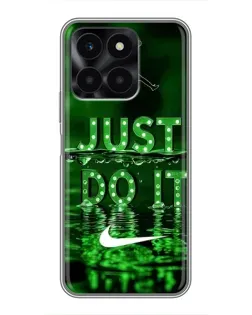 Чохол для Huawei Honor X6a з картинкою «Зелений неоновий Nike»
