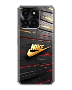 Чохол для Huawei Honor X6a з картинкою «Золотий Nike на металі»