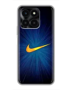 Чехол для Huawei Honor X6a с картинкой «Синий пульс Nike» Чехол для Huawei Honor X6a с картинкой «Синий пульс Nike»