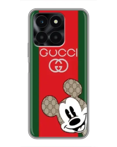 Чехол для Huawei Honor X6a с картинкой «Gucci — полосы и Микки»