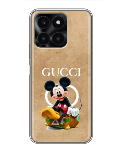 Чехол для Huawei Honor X6a с картинкой «Микки Маус Gucci — крафт»