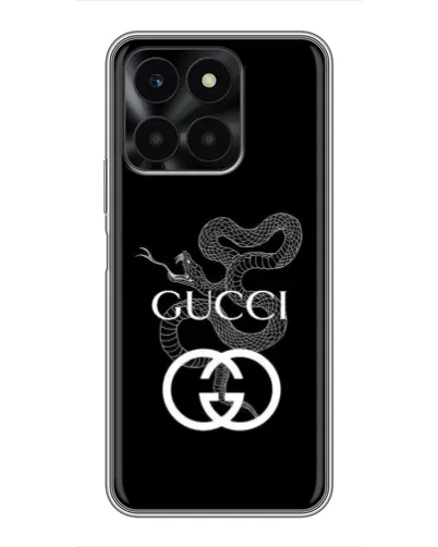 Чехол для Huawei Honor X6a с картинкой «Gucci — серебряная змея»