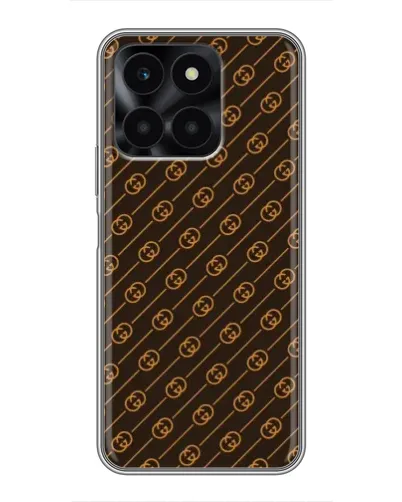Чехол для Huawei Honor X6a с картинкой «Gucci — золотые диагонали»