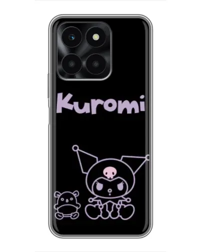 Чехол для Huawei Honor X6a с картинкой «Kuromi — черный минимализм» Чехол для Huawei Honor X6a с картинкой «Kuromi — черный минимализм»