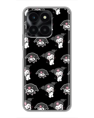Чехол для Huawei Honor X6a с картинкой «Черный паттерн Kuromi» Чехол для Huawei Honor X6a с картинкой «Черный паттерн Kuromi»