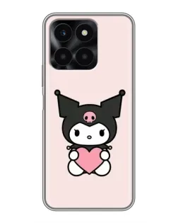 Чехол для Huawei Honor X6a с картинкой «Kuromi и сердце» Чехол для Huawei Honor X6a с картинкой «Kuromi и сердце»