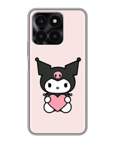 Чехол для Huawei Honor X6a с картинкой «Kuromi и сердце» Чехол для Huawei Honor X6a с картинкой «Kuromi и сердце»