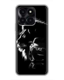 Чехол для Huawei Honor X6a с картинкой «BMW и лев»