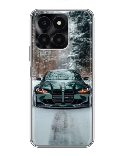 Чехол для Huawei Honor X6a с картинкой «BMW в зимнем лесу» Чехол для Huawei Honor X6a с картинкой «BMW в зимнем лесу»