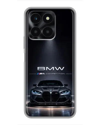 Чехол для Huawei Honor X6a с картинкой «BMW сквозь ночной город» Чехол для Huawei Honor X6a с картинкой «BMW сквозь ночной город»