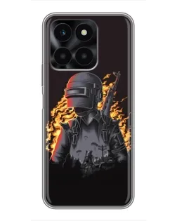 Чехол для Huawei Honor X6a с картинкой «PUBG — огненный силуэт» Чехол для Huawei Honor X6a с картинкой «PUBG — огненный силуэт»