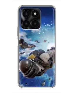 Чехол для Huawei Honor X6a с картинкой «Десант PUBG — прыжок» Чехол для Huawei Honor X6a с картинкой «Десант PUBG — прыжок»