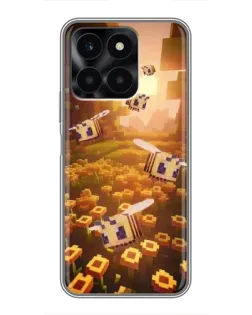 Чехол для Huawei Honor X6a с картинкой «Поле подсолнухов»