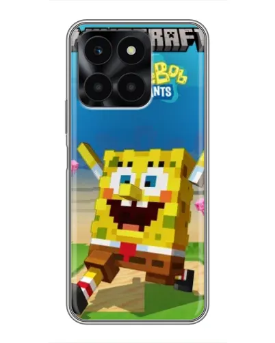 Чехол для Huawei Honor X6a с картинкой «Губка Боб Minecraft» Чехол для Huawei Honor X6a с картинкой «Губка Боб Minecraft»