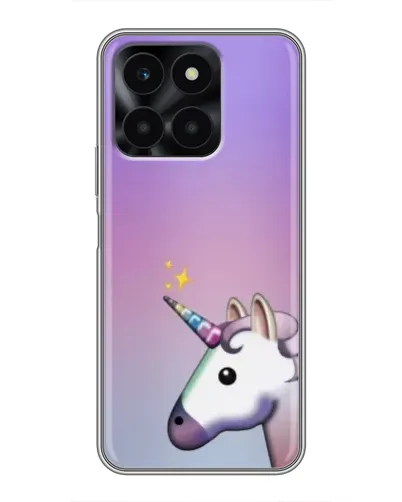 Чехол для Huawei Honor X6a с картинкой «Единорог градиент»