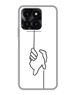 Чохол для Huawei Honor X6a з картинкою «Рука тримає»