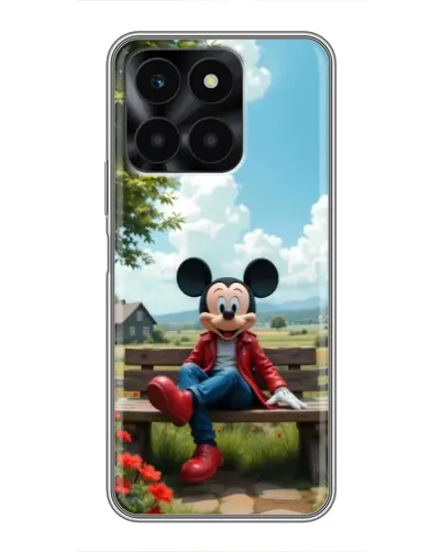 Чехол для Huawei Honor X6a с картинкой «Микки на скамейке» Чехол для Huawei Honor X6a с картинкой «Микки на скамейке»