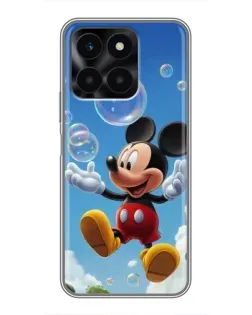 Чехол для Huawei Honor X6a с картинкой «Mickey и мыльные пузыри» Чехол для Huawei Honor X6a с картинкой «Mickey и мыльные пузыри»