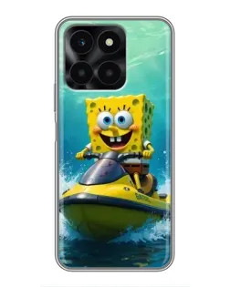 Чехол для Huawei Honor X6a с картинкой «Спанч Боб на гидроцикле» Чехол для Huawei Honor X6a с картинкой «Спанч Боб на гидроцикле»