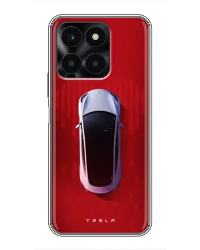 Чехол для Huawei Honor X6a с картинкой «Tesla Top View»