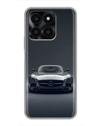 Чехол для Huawei Honor X6a с картинкой «Mercedes на черном»