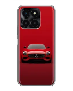 Чехол для Huawei Honor X6a с картинкой «Красный Mercedes AMG»