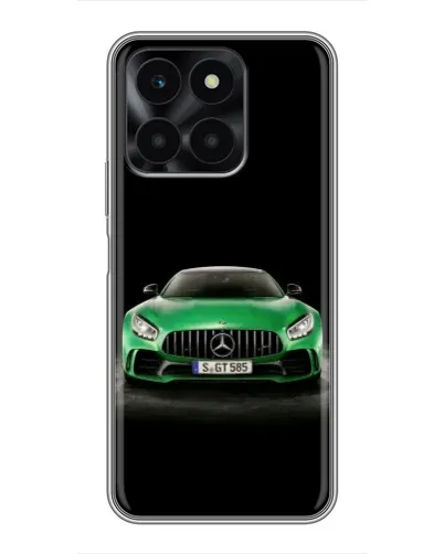 Чехол для Huawei Honor X6a с картинкой «Mercedes — неоновый лого»