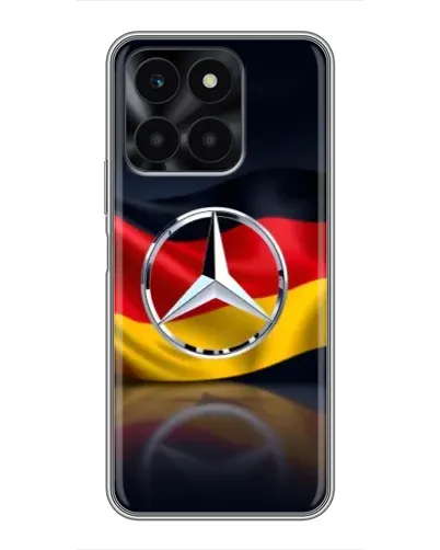 Чехол для Huawei Honor X6a с картинкой «Mercedes — флаг Германии»