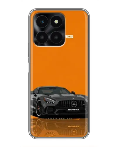 Чехол для Huawei Honor X6a с картинкой «Оранжевый Mercedes AMG»