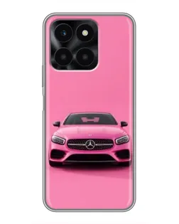Чехол для Huawei Honor X6a с картинкой «Розовый Mercedes AMG»