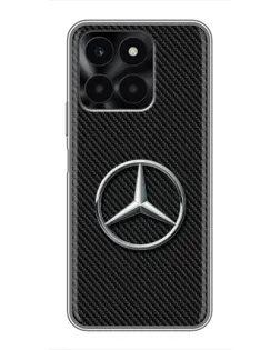 Чехол для Huawei Honor X6a с картинкой «Карбоновый Mercedes стиль»