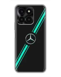 Чехол для Huawei Honor X6a с картинкой «Спортивные линии Mercedes»