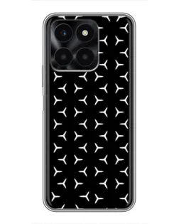 Чехол для Huawei Honor X6a с картинкой «Mercedes паттерн звезд»