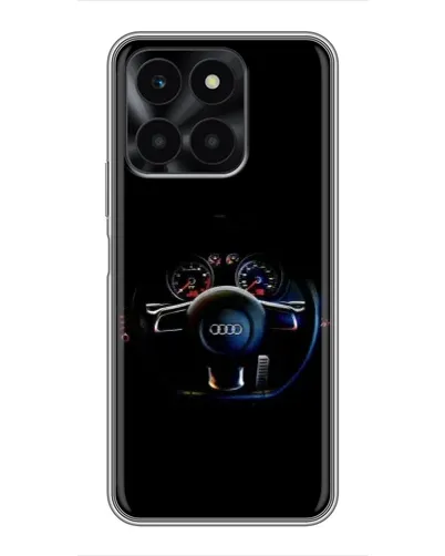 Чехол для Huawei Honor X6a с картинкой «Салон Audi — руль»