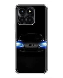 Чехол для Huawei Honor X6a с картинкой «Audi в неоне»