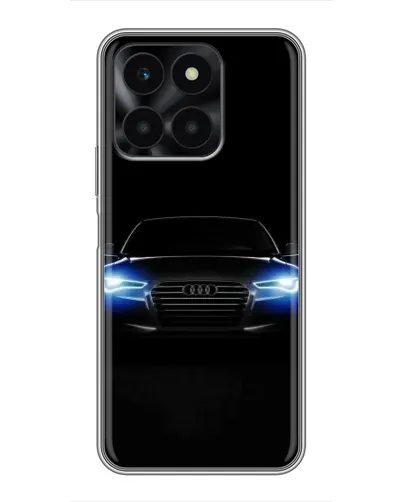 Чехол для Huawei Honor X6a с картинкой «Audi в неоне»