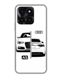Чехол для Huawei Honor X6a с картинкой «Audi — контрастный дизайн»