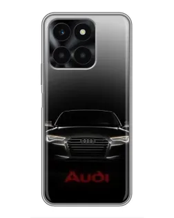Чехол для Huawei Honor X6a с картинкой «Audi — градиентный контур»
