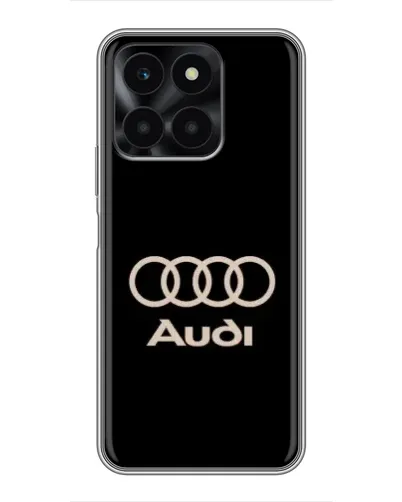 Чехол для Huawei Honor X6a с картинкой «Audi — золотой логотип»