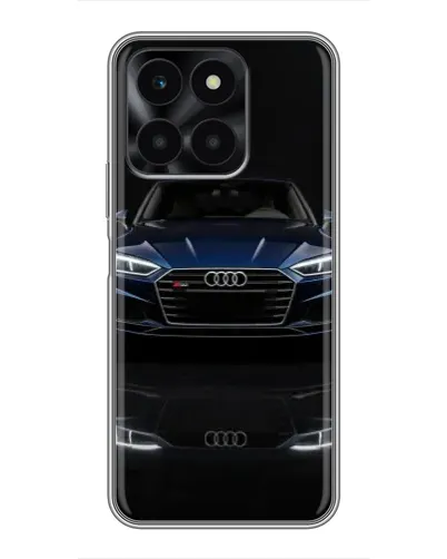 Чехол для Huawei Honor X6a с картинкой «Audi — ночное отражение»