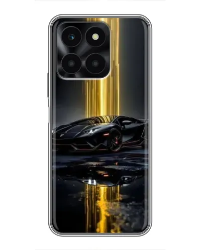 Чехол для Huawei Honor X6a с картинкой «Ночной Lamborghini драйв»
