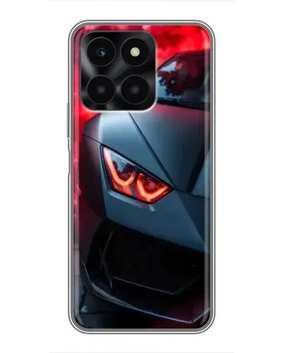 Чехол для Huawei Honor X6a с картинкой «Lamborghini красное сияние»