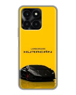 Чехол для Huawei Honor X6a с картинкой «Lamborghini Huracan черный»